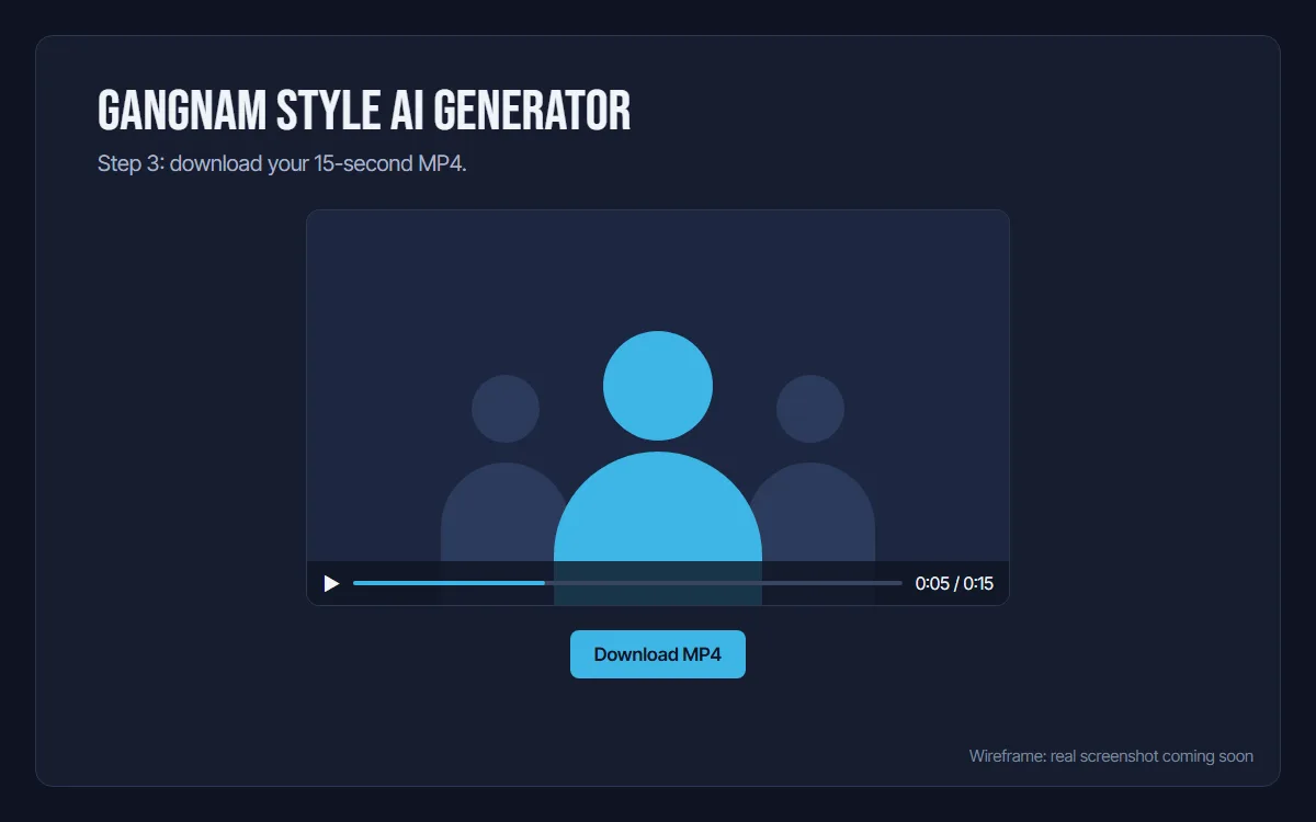 Finished video with a download button